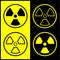 Vector radiation symbol icon