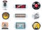 Vector radio icon set (white background)