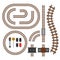 Vector railroad and railway tracks construction elements