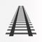 Vector rails. Railways on white background. Railroad