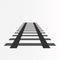 Vector rails. Railways on white background. Railroad