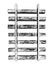 Vector railway engrave sketch. Top view train railway drawing