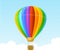 Vector rainbow air ballon background