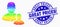 Vector Rainbow Colored Dot User Manager Icon and Scratched Great Prices! Watermark