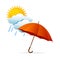 Vector rainy weather icon