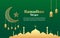 Vector ramadan kareem banner design and modern islamic background