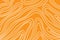 Vector ramen pasta background. Noodle abstract orange banner, wavy pattern. Spaghetti backdrop