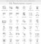 Vector Real estates house ultra modern outline line icons for web and apps.