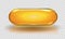 Vector Real fish oil capsule with transparency effect and shadow.