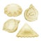 Vector realistic 3d dumplings set