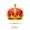 Vector realistic 3d golden crown