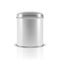 Vector realistic 3d white blank metal aluminium tin can container with silver cap oval shape closeup isolated on white