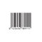 Vector realistic barcode isolated on white background.