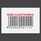 Vector realistic barcode Made in South Korea on dark background