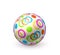 Vector realistic beach inflatable dotted ball