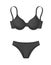 Vector realistic black bra panties template mockup