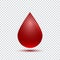 Vector realistic blood drop icon