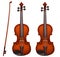 Vector realistic brown violin with fiddlestick