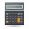 Vector realistic calculator icon isolated on transparent background, design template