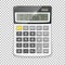 Vector realistic calculator icon isolated on transparent background, design template in EPS10.