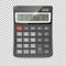 Vector realistic calculator icon isolated on transparent background, design template in EPS10.