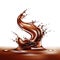 Vector realistic chocolate splash and liquid swirl