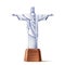 Vector realistic christ redeemer statue of rio