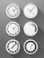 Vector realistic clock icons