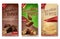 Vector realistic collection of chocolate packaging, labels