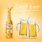 Vector realistic craft beer poster, advertising banner