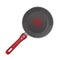 Vector realistic empty frying pan icon in top view