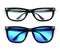Vector realistic eyeglasses, sunglasses mockup