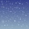 Vector realistic falling snow texture isolated on blue sky background