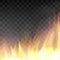 Vector realistic fiery design template.