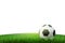 Vector realistic footbal soccer ball stadium grass