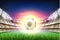 Vector realistic footbal soccer stadium background