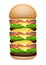 Vector Realistic Hamburger Classic Burger