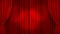 Vector realistic illuminated stage with open red velvet curtains