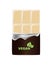 Vector realistic illustration of unpacked vegan white non dairy chocolate bar isolated on a white background.
