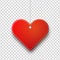 Vector realistic isolated hanging heart price tag for template decoration and covering on the transparent background. Concept of H