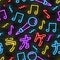 Vector realistic isolated neon sign of Karaoke in Japanese seamless pattern on a wall for website template decoration and wallpape