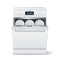 Vector realistic kitchen dishwasher with display a