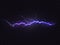 Vector realistic lightning, purple thunderstorm, design element