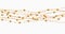 Vector realistic Line of golden beads garland thread isolated. design for Celebratory Design, Xmas Holiday greeting card