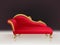 Vector realistic luxurious red velvet sofa, couch