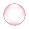 Vector realistic pink bubble isolated on white background