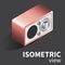 Vector realistic radio reciever isometric