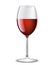 Vector realistic red wine in glass isolated