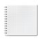 Vector realistic ruled square notebook mockup