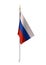 Vector realistic Russia Flag. 3D waving flag textile. Template for products, banners, leaflets, certificates and
